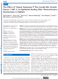 Cover page: The Effect of Topical Substance-P Plus Insulin-like Growth Factor-1 (IGF-1) on Epithelial Healing After Photorefractive Keratectomy in Rabbits