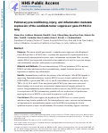 Cover page: Pulmonary preconditioning, injury, and inflammation modulate expression of the candidate tumor suppressor gene ECRG4 in lung