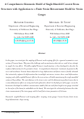 Cover page: A comprehensive kinematic model of single-manifold Cosserat beam structures with application to a finite strain measurement model for strain gauges