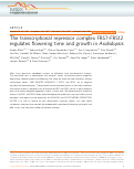 Cover page: The transcriptional repressor complex FRS7-FRS12 regulates flowering time and growth in Arabidopsis