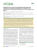 Cover page: Ultrahigh-Pressure Liquid Chromatography Triple-Quadrupole Tandem Mass Spectrometry Quantitation of Polyphenols and Secoiridoids in California-Style Black Ripe Olives and Dry Salt-Cured Olives