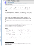 Cover page: Predictors of change of trabecular bone score (TBS) in older men: results from the Osteoporotic Fractures in Men (MrOS) Study