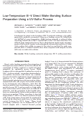 Cover page: Low-Temperature III–V Direct Wafer Bonding Surface Preparation Using a UV-Sulfur Process