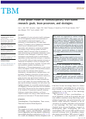 Cover page: A four-phase model of transdisciplinary team-based research: goals, team processes, and strategies