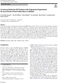 Cover page: Screening Adults for HIV Testing in the Outpatient Department: An Assessment of Tool Performance in Malawi