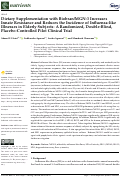 Cover page: Dietary Supplementation with Biobran/MGN-3 Increases Innate Resistance and Reduces the Incidence of Influenza-like Illnesses in Elderly Subjects: A Randomized, Double-Blind, Placebo-Controlled Pilot Clinical Trial