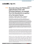 Cover page: Reconstructing Late Pleistocene paleoclimate at the scale of human behavior: an example from the Neandertal occupation of La Ferrassie (France)