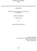 Cover page: Essays on Foreign Direct Investment, Financial Development and Economic Institutions