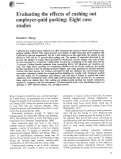 Cover page: Evaluating the effects of cashing out employer-paid parking: Eight case studies