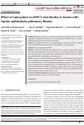 Cover page: Effect of valacyclovir on EHV‐5 viral kinetics in horses with equine multinodular pulmonary fibrosis