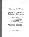 Cover page: NEUTRINO FLUX ESTIMATE FOR HIGH-ENERGY EXPERIMENTS