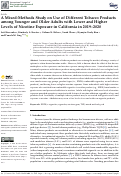 Cover page: A Mixed-Methods Study on Use of Different Tobacco Products among Younger and Older Adults with Lower and Higher Levels of Nicotine Exposure in California in 2019–2020