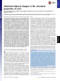 Cover page: Substrate-induced changes in the structural properties of LacY