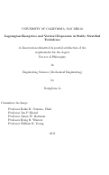 Cover page: Lagrangian Energetics and Vertical Dispersion in Stably Stratified Turbulence