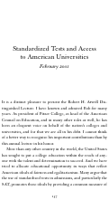 Cover page of Standardized Tests and Access to American Universities