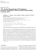 Cover page: [<sup>18</sup>F]-(2S,4R)4-Fluoroglutamine PET Imaging of Glutamine Metabolism in Murine Models of Hepatocellular Carcinoma (HCC).