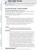 Cover page: Fecal microbial therapy: promises and pitfalls.