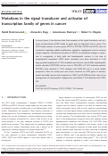 Cover page: Mutations in the signal transducer and activator of transcription family of genes in cancer