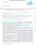 Cover page: Elevated high-density lipoprotein cholesterol and cardiovascular mortality in maintenance hemodialysis patients