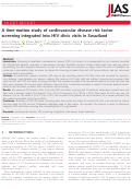 Cover page: A time‐motion study of cardiovascular disease risk factor screening integrated into HIV clinic visits in Swaziland