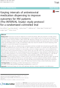 Cover page: Varying intervals of antiretroviral medication dispensing to improve outcomes for HIV patients (The INTERVAL Study): study protocol for a randomized controlled trial