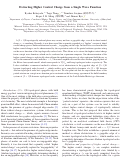 Cover page: Extracting Higher Central Charge from a Single Wave Function