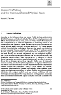 Cover page: Human Trafficking and the Trauma-Informed Physical Exam