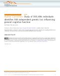 Cover page: Author Correction: Study of 300,486 individuals identifies 148 independent genetic loci influencing general cognitive function