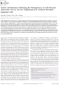 Cover page: Genetic Mechanisms Underlying the Pathogenicity of Cold-Stressed Salmonella enterica Serovar Typhimurium in Cultured Intestinal Epithelial Cells