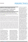 Cover page: Patient-centred approaches for the management of unpleasant symptoms in kidney disease.