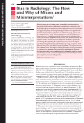 Cover page: Bias in Radiology: The How and Why of Misses and Misinterpretations.