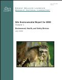 Cover page: Site environmental report for 2003, Volume 1