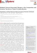 Cover page: Multiple Sclerosis-Associated Changes in the Composition and Immune Functions of Spore-Forming Bacteria.