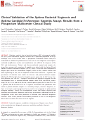 Cover page: Clinical Validation of the Aptima Bacterial Vaginosis and Aptima Candida/Trichomonas Vaginitis Assays: Results from a Prospective Multicenter Clinical Study