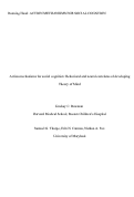 Cover page: Action mechanisms for social cognition: behavioral and neural correlates of developing Theory of Mind