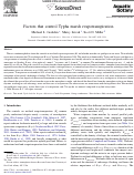 Cover page: Factors that control Typha marsh evapotranspiration