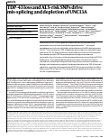 Cover page: TDP-43 loss and ALS-risk SNPs drive mis-splicing and depletion of UNC13A