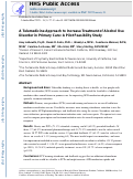 Cover page: A Telemedicine Approach to Increase Treatment of Alcohol Use Disorder in Primary Care: A Pilot Feasibility Study.