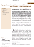 Cover page: Topographic and Geologic Controls on Soil Variability in California's Sierra Nevada Foothill Region