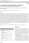 Cover page: Lost in Translation: Impact of Language Barriers and Facilitators on the Health Care of Asian Americans Living with HIV