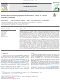 Cover page: Investigation of surface properties of quince seed extract as a novel polymeric surfactant