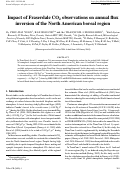 Cover page: Impact of Fraserdale CO
              2
              observations on annual flux inversion of the North American boreal region