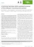 Cover page: CTGF/CCN2 facilitates LRP4‐mediated formation of the embryonic neuromuscular junction