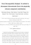 Cover page: Force Decomposition Analysis: A Method to Decompose Intermolecular Forces into Physically Relevant Component Contributions