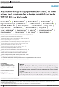 Cover page: Aquablation therapy in large prostates (80-150 cc) for lower urinary tract symptoms due to benign prostatic hyperplasia: WATER II 3-year trial results.