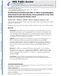 Cover page: Grandmaternal Perinatal Serum DDT in Relation to Granddaughter Early Menarche and Adult Obesity: Three Generations in the Child Health and Development Studies Cohort