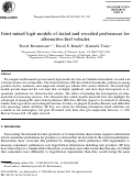 Cover page: Joint mixed logit models of stated and revealed preferences for alternative-fuel vehicles