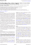 Cover page: The Human Right to Water: A 20-Year Comparative Analysis of Arsenic in Rural and Carceral Drinking Water Systems in California