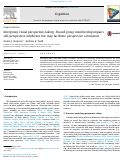 Cover page: Intergroup visual perspective-taking: Shared group membership impairs self-perspective inhibition but may facilitate perspective calculation