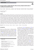 Cover page: Using emotion to guide decisions: the accuracy and perceived value of emotional intensity forecasts